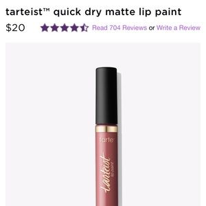 NEW Tarteist quick dry matte lip paint